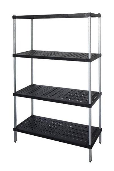 Real Tuff Shelving - Galvanised Post 4 Tier 1200x450x1800