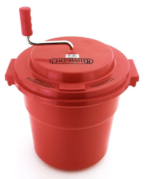 Chef Master Premium Commercial Salad Spinner 19LTR Built in Hand Brake