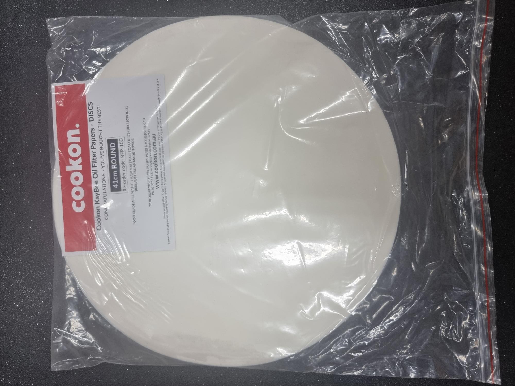 RFP-100 Filters Round 41cm (100 per packet) for Kaybee Oil Filter Machine