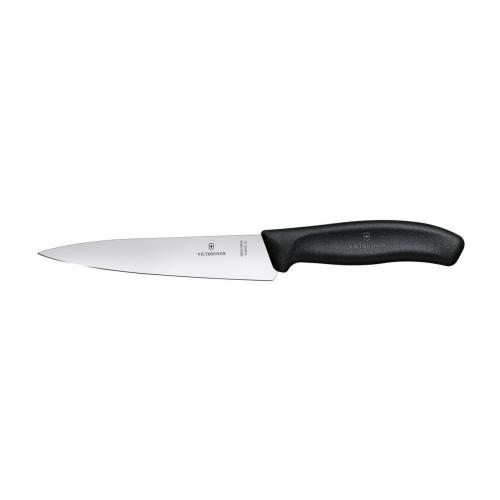 Victorinox Cooks-Carving Knife 15cm, Wide Blade, Classic, Black 6.8003.15G