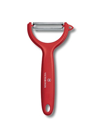 Vic. Tomato-Kiwi Peeler Micro Serrated Double Edge Red