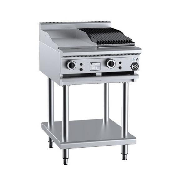 B S Black Series Combination 300mm Grill Plate 300mm Char Broiler