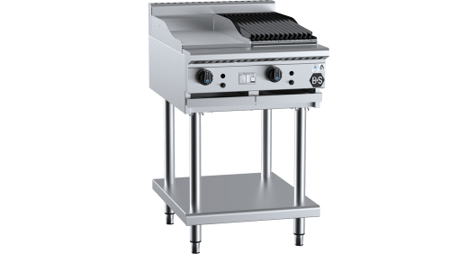 B S Black Series Combination 300mm Grill Plate 300mm Char Broiler