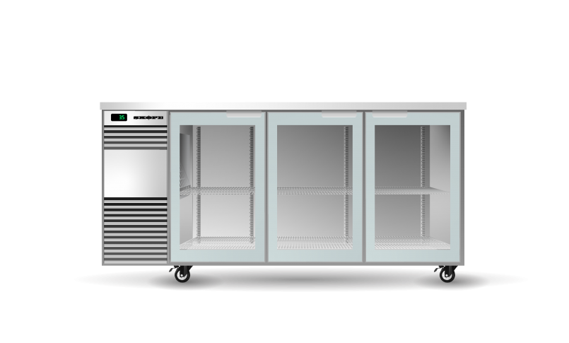 Skope Backbar 3 swing door Black or White