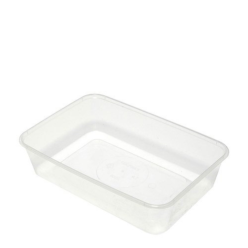 Container Rectangular PP Microwavable Takeaway Clear 650ml Carton 500