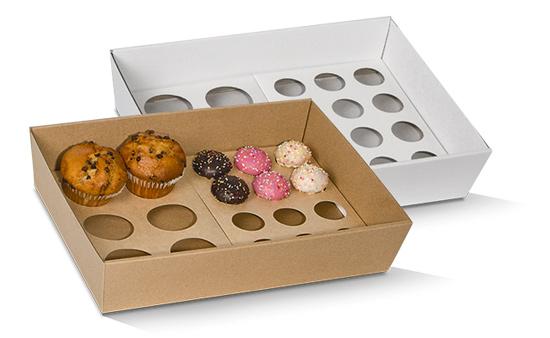 Cupcake Insert to Fit M|L Tray - 12 Holes 240x175x12 Carton of 50