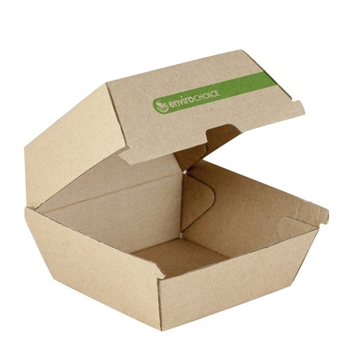Burger Clam Supa Flute Corrugated Board Kraft Regular Carton 250