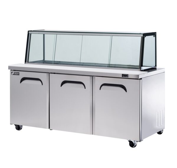 Fresh Refrigeration Salad Prep Table with Glass Canopy