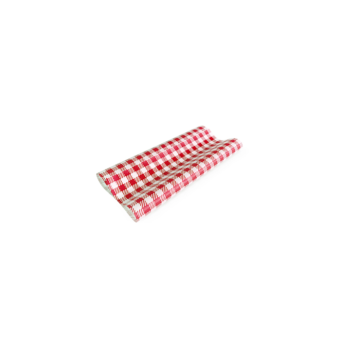 Greaseproof Paper Gingham Red Half 190 x 150mm - 400|ream