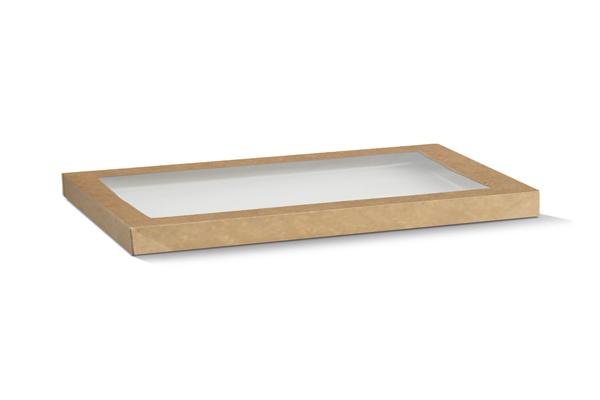 Kraft Catering Tray Lid - Large 583x275x30 Carton of 100