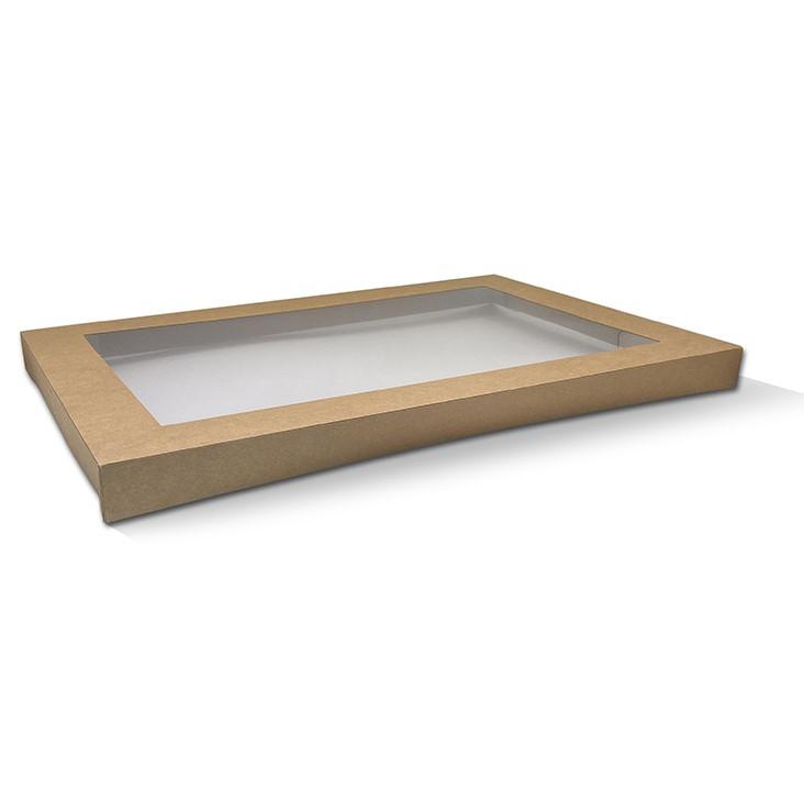 Kraft Catering Tray Lid - Medium Plus 453x313x30 Carton of 100