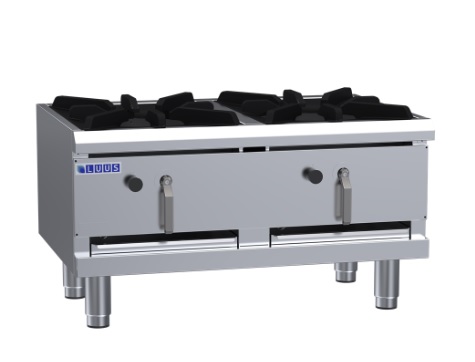 Asian Series 2 Duckbill burners freestanding stockpot (180mj LPG) 900x600x530