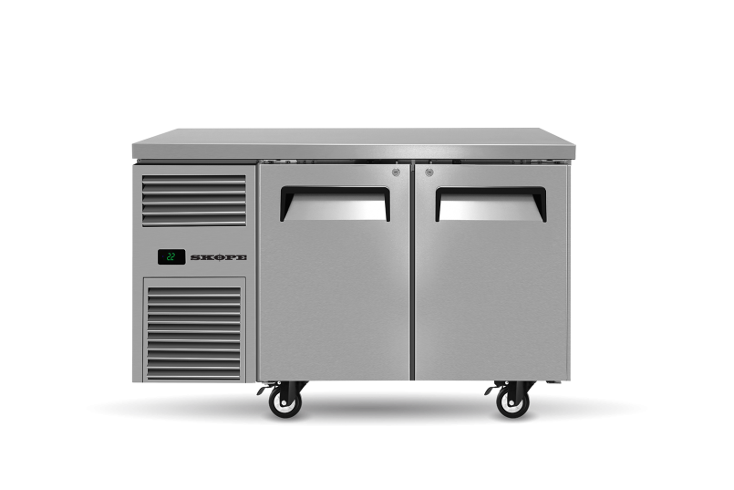 Skope ReFlex Underbench Fridge 2 Solid Door Stainless Steel