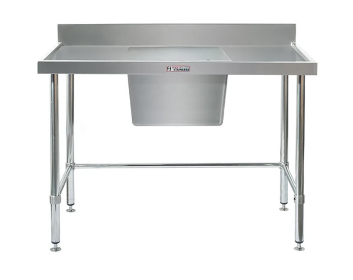 Simply Stainless Stainless Steel Bench with Single Centre Bowl 2100mm L