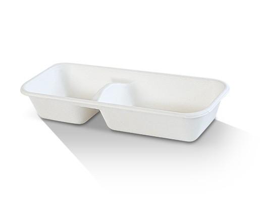 2 Compartment Sugarcane Tray 100|400