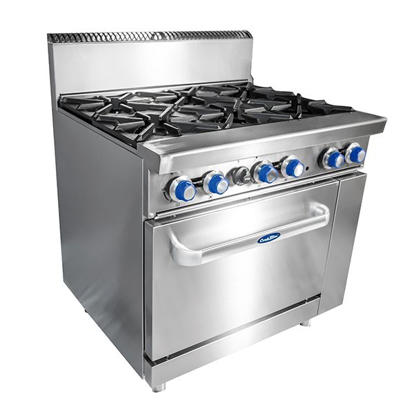 AT80G6B-O LPG Cookrite 6 burner with oven LPG