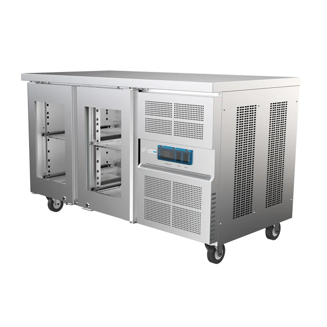 Airex Double Glass Door Undercounter Refrigerated Storage To suit 1|1GN