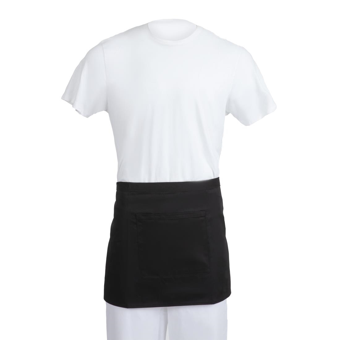 Whites Short Waist Apron Black