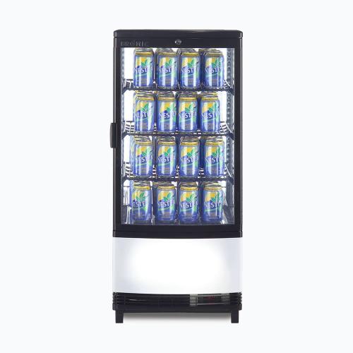 Bromic Countertop Chiller Black LED 80L Curved Gls