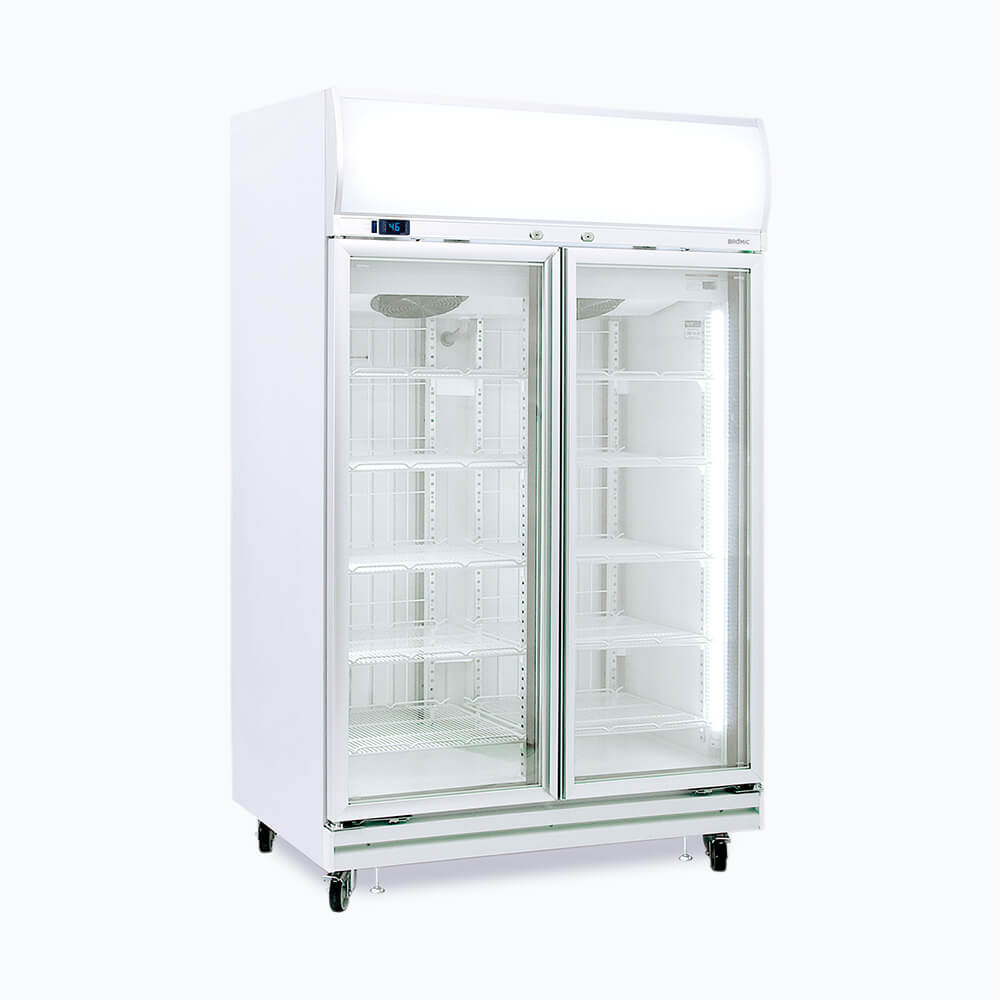 Bromic Flat Glass Door 976L LED Display Freezer