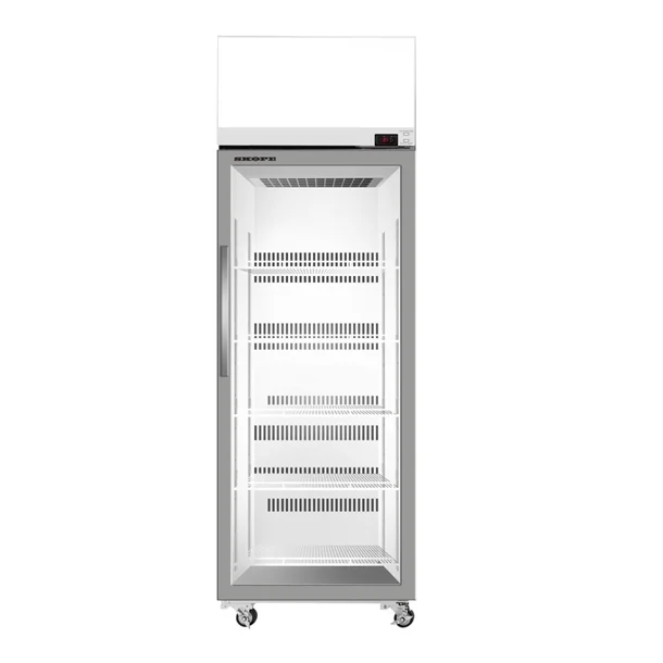Skope EziCore Single door display fridge top mount - White