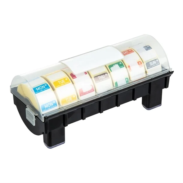 Vogue Removable Colour Coded Food Labels with 1in Dispenser