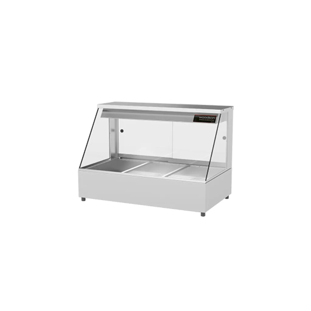 Woodson Hot Food Display 3 Bay Straight Glass No pans